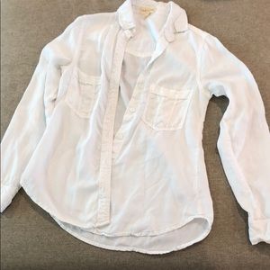 Anthropologie Cloth and Stone XS White Button down
